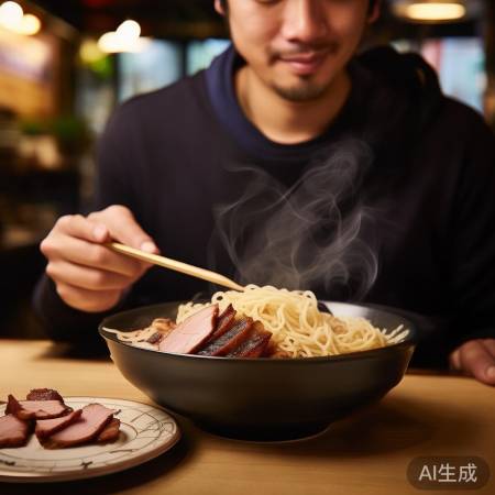 “吃面为主,叉烧适量”