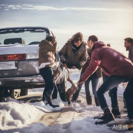 辽宁众志成城，自发抬车紧急救援被困女子传佳话