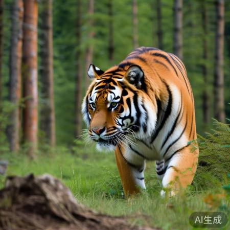 东北虎院外徘徊罕见景象