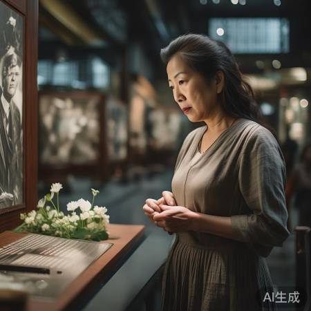 女士致敬抗战英雄