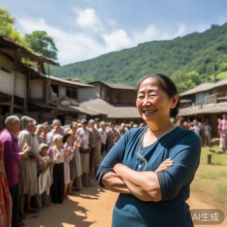 村民安慰受伤女子,女子笑称老虎
