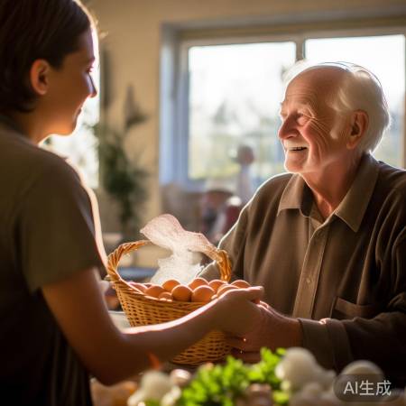 企业送蛋,关爱老人
