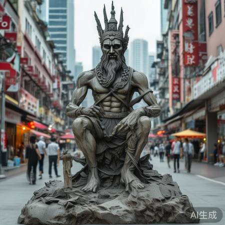 横店阎王爷雕塑亮相