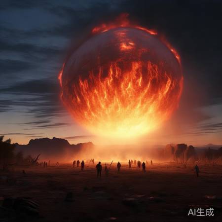 巨型火球惊现坠毁现场