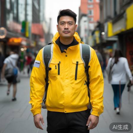 外卖小哥统一着装,放心点餐