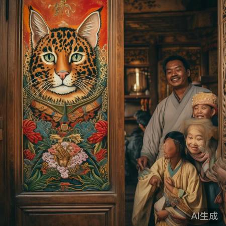 古人视豹猫为吉祥物