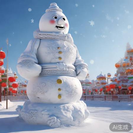 雪人映照冰城魅力