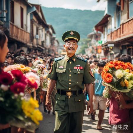 退役老兵荣归家乡