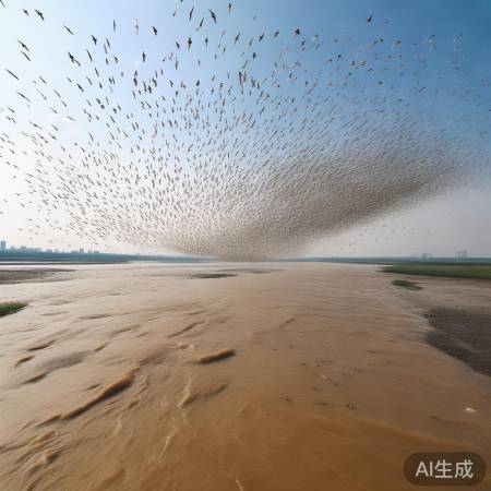 东营黄河口鸟浪化鲲：震撼自然奇观，揭秘生态奇迹