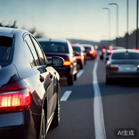 高速车辆突然停车,谨慎驾驶