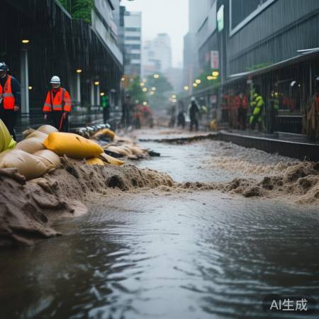 “日本水池因雨溢,应急响应迅速