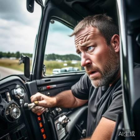 货车司机油表异常惊呆监控