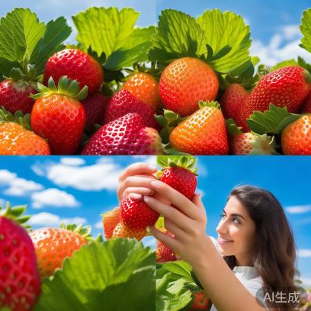“草莓，健康美味佳果”