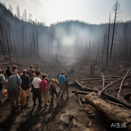 游客探火后景区