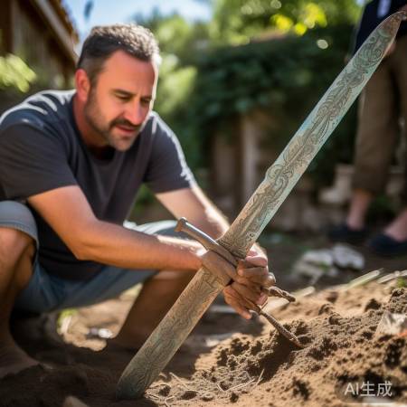 网友后院挖出古剑无偿上交