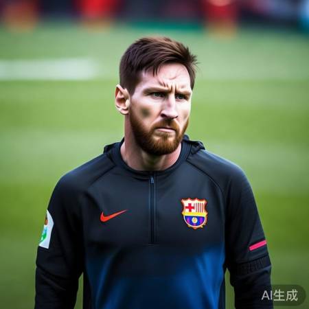 梅西专注严肃惹球迷