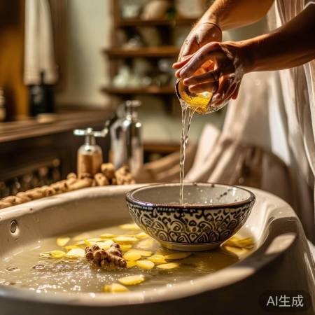 生姜水洗头,暖身又护发