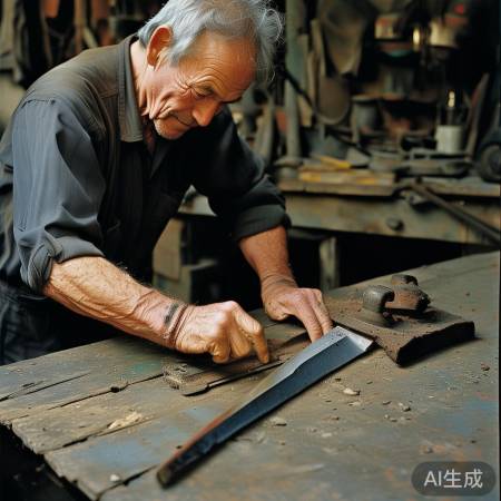 上海85岁老人巧手让钢锯开口重获新生