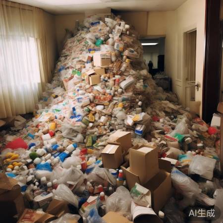 长春电竞酒店退房垃圾堆成山,退房后垃圾超1米高引关注