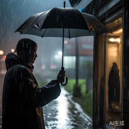 风雨夜，暖伞温情