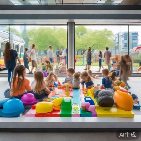 地铁站儿童乐园多