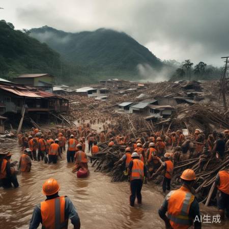 印尼洪灾山体滑坡,遇难1106