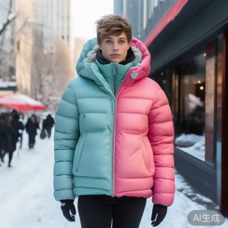 羽绒服时尚保暖，棉服舒适宜室