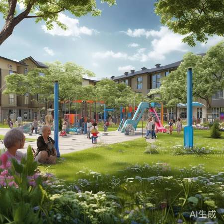 小区焕新，绿意盎然