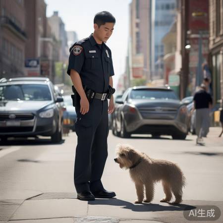 交警帮小狗找家