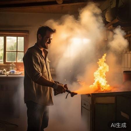 村干部英勇灭火