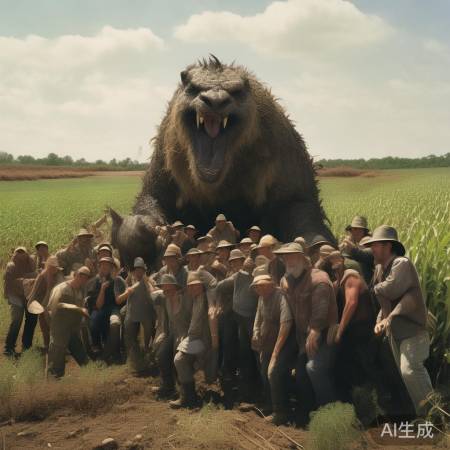 护农队擒巨害虫