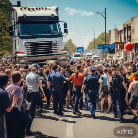 货车事故现场哄抢，警方紧急介入调查