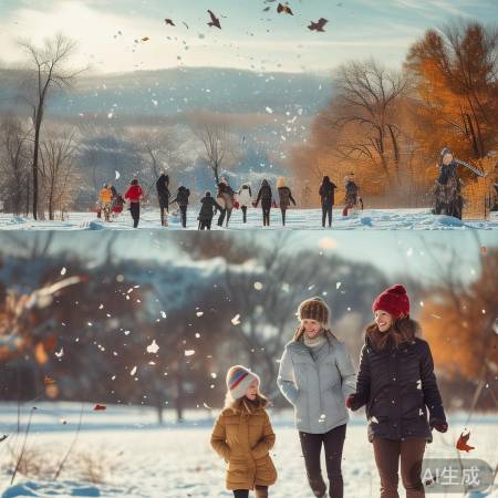 “南北同赏冬日景”