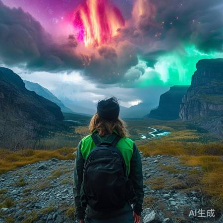 游客目睹奇观，感慨万千。