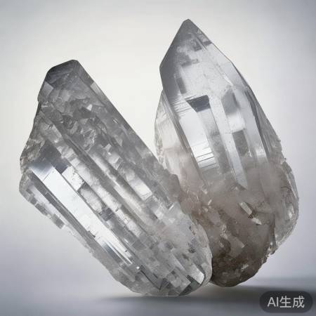 水晶自然流畅，假水晶规整锋利