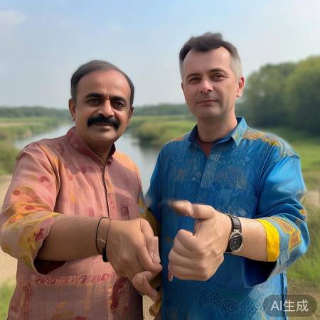 “笑谈矛盾,握手言和”