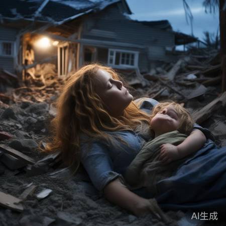 地震中舍身救子的母亲