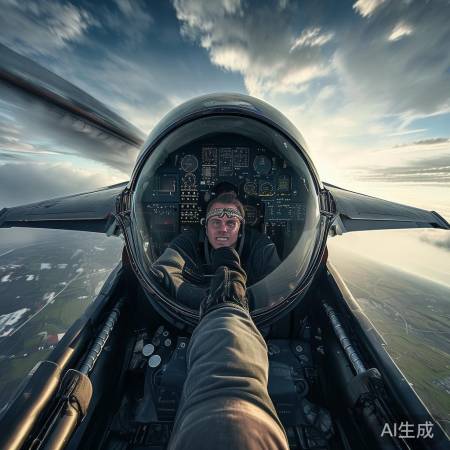 飞行员高空炫技，心态稳如老狗