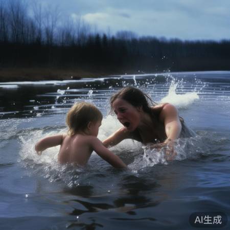 勇敢妈妈,逆流救人