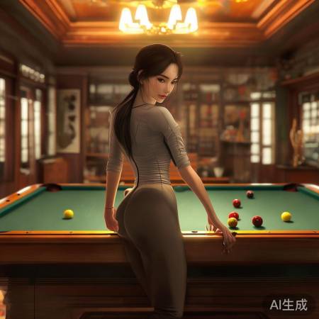 台球女神潘晓婷风采