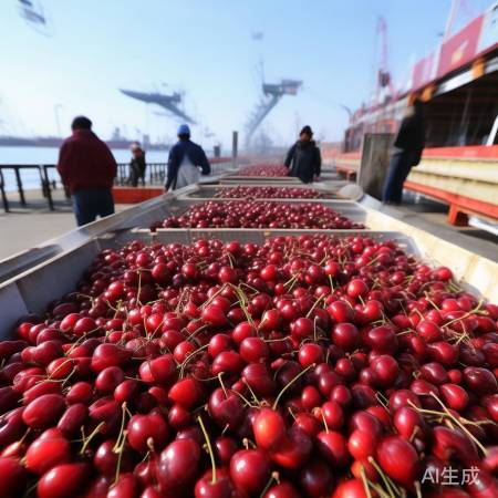 智利优质车厘子进津港