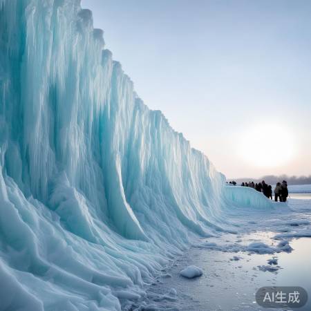 黑龙江冰封鱼墙奇观