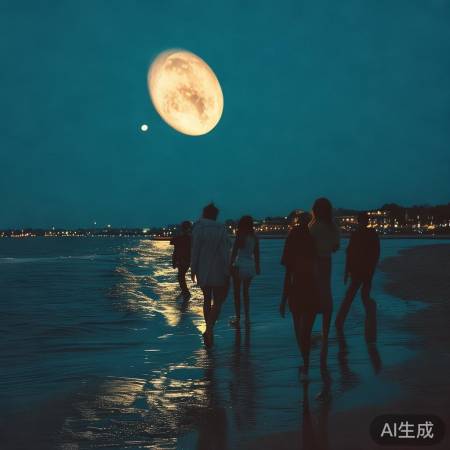 颐和园西堤偶遇超级月亮