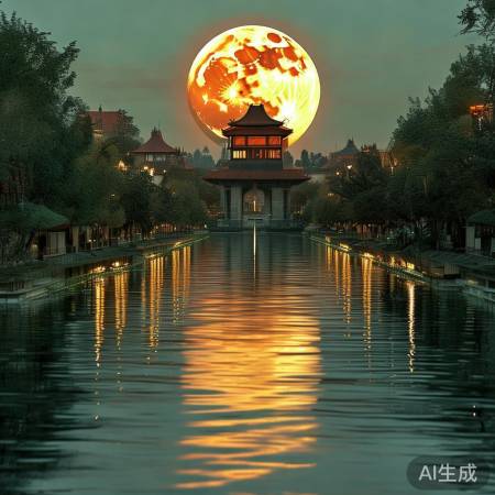 感受月亮颐和园美景