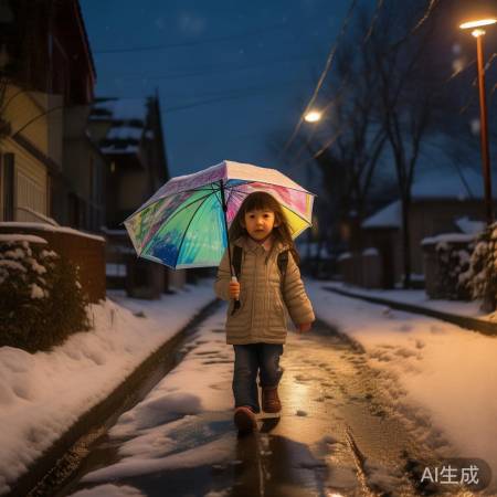 雪夜孝心伞