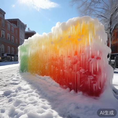 五彩冰墙水果汁