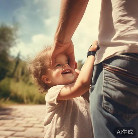 小时候父爱如山