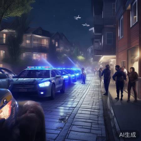 警力云集,邻居窃窃私语