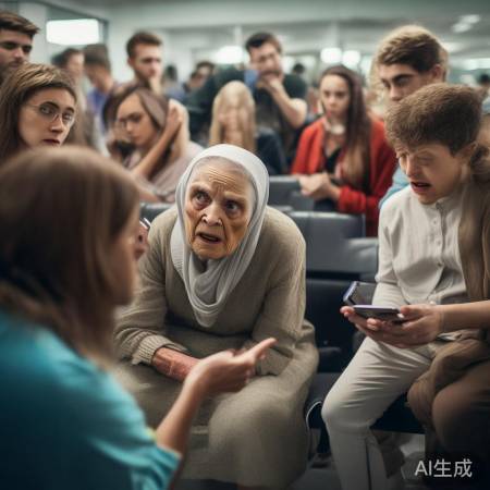 大妈抱怨：年轻人玩手机，医院人