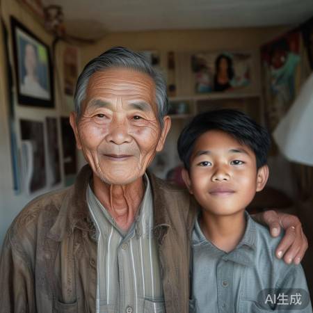 退休工人养孤儿，情似亲生父子